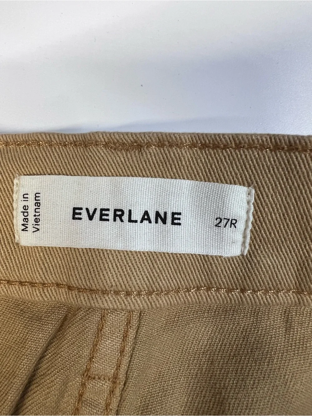 Everlane The Utility Gardener Pant Classic Khaki Size 27 NWT Wide Barrel Leg